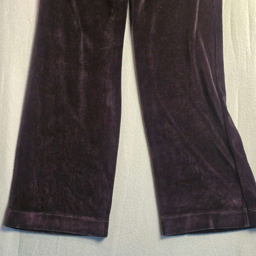 Escada Sport Emera‎ Black Velvet Wide Leg Lounge Pants Modal Cotton Size M - Picture 11 of 13